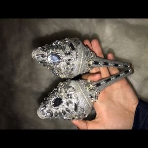 Gianni  Bini silver heels